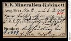 Etiketten zu Calcit (NHMW-MIN-As477)